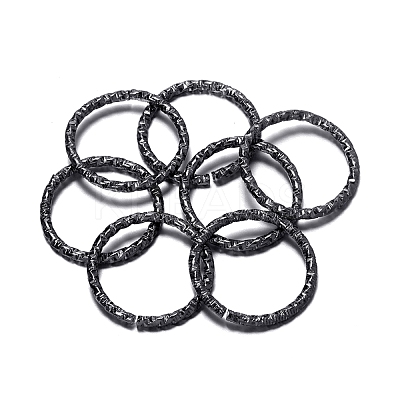 304 Stainless Steel Twisted Open Jump Rings STAS-WH0021-13B-1