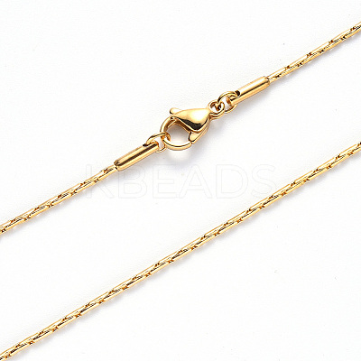 PVD Vacuum Plating 304 Stainless Steel Boston Link Chain Necklace NJEW-S420-005B-G-1