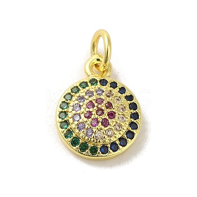 Brass Micro Pave Cubic Zirconia Charms KK-M283-25A-02-1