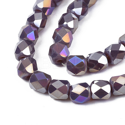 Electroplate Glass Beads Strands EGLA-N002-13-A02-1