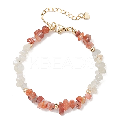 Natural Gemstone Chip Beaded Bracelets for Women BJEW-JB13350-1