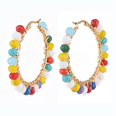 Glass Beads Jewelry Sets SJEW-JS01088-1