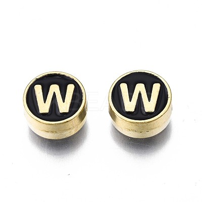 Alloy Enamel Beads ENAM-N052-006-02W-RS-1