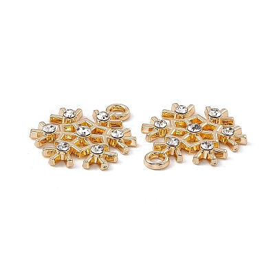 Alloy Crystal Rhinestone Pendants ALRI-K049-01G-1