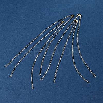 4Pcs 304 Stainless Steel Cable Chain Necklace Making STAS-FS0001-81G-1