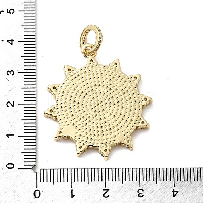 Brass Natural Shell European Dangle Charms KK-H529-10G-1