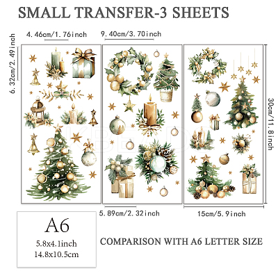 3 Sheets 3 Styles PVC Waterproof Decorative Stickers DIY-WH0404-169-1
