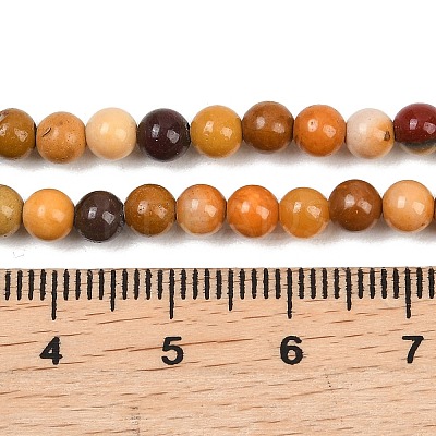 Round Natural Mookaite Beads Strands X-G-F216-4mm-19-1