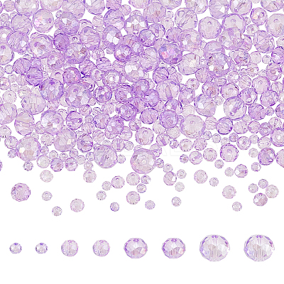 700Pcs 4 Styles Transparent Glass Beads GLAA-AN0001-01-1