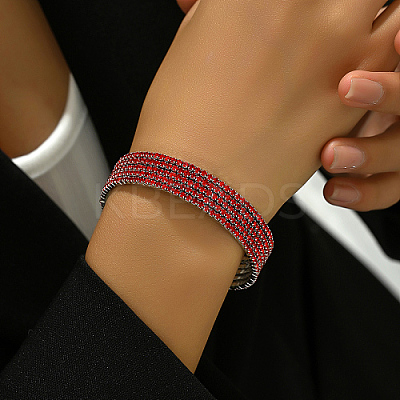Platinum Brass Multi Layer Wrap Bracelets RM1445-1-1
