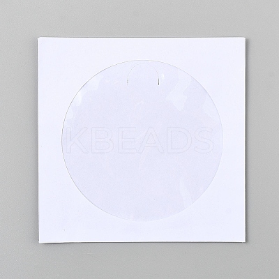 Square Paper CD Storage Bags with Round PP Plastic Visible Window ABAG-WH20001-28-1