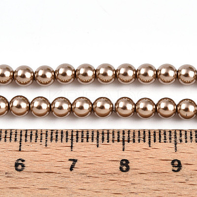 Baking Paint Pearlized Glass Pearl Bead Strands HY-N002-4mm-A06-1