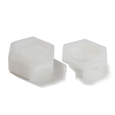 Hexagon Shape Candle Jar Molds DIY-K073-03-1