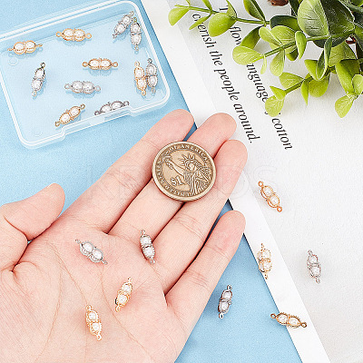 20Pcs 2 Colors Brass Connector Charms KK-GA0001-33-1