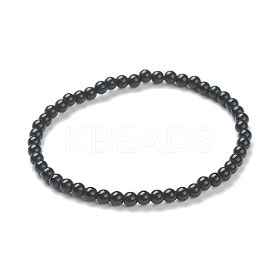 Round Glass Beads Stretch Bracelets for Teen Girl Women BJEW-A117-A-21-1