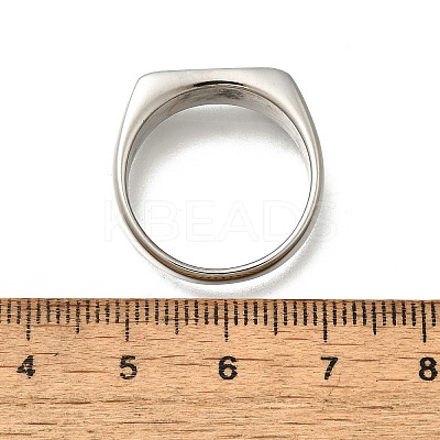 304 Stainless Steel Rectangle Finger Rings for Women LS-RJEW-B120-01P-1