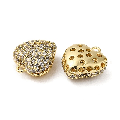 Brass Micro Pave Cubic Zirconia Hollow Out Charms KK-Q793-03G-1