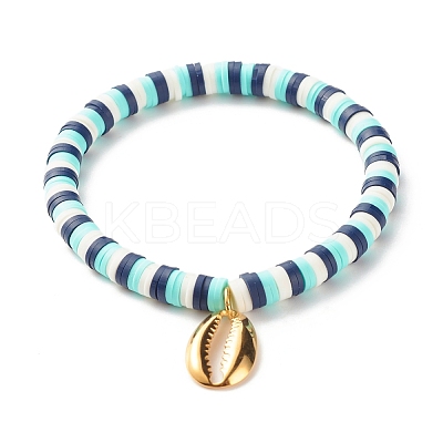 Handmade Polymer Clay Heishi Beads Stretch Bracelets Set BJEW-JB07335-1