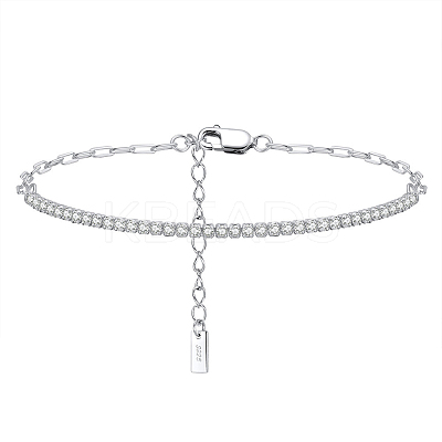 Clear Cubic Zirconia Tennis Bracelets BJEW-I314-009B-1