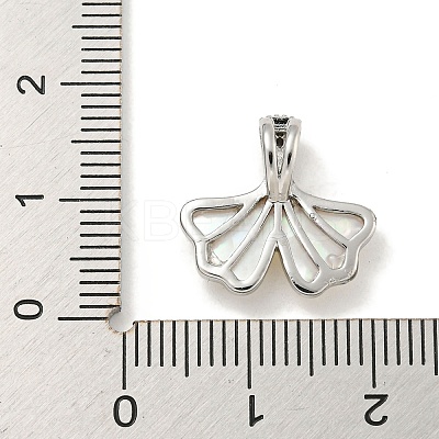 Brass Micro Pave Clear Cubic Zirconia Pendants KK-P275-19P-1