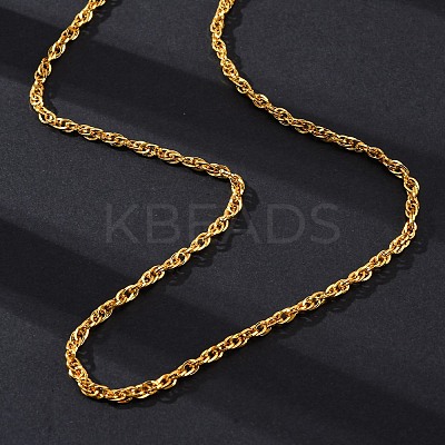 Brass Rope Chains Necklaces for Women NJEW-D302-62G-1