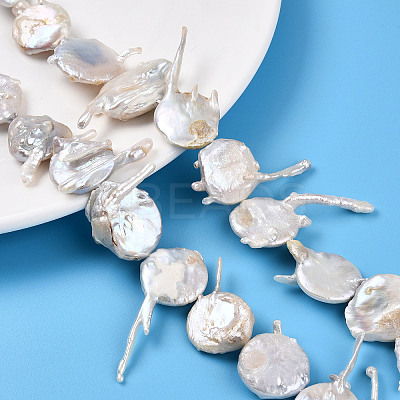 Natural Baroque Keshi Pearl Beads Strands PEAR-S018-06H-1