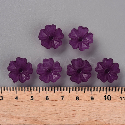 Transparent Frosted Acrylic Bead Caps MACR-S371-04A-743-1
