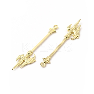 Rack Plating Alloy Big Pendants PALLOY-E025-26G-1