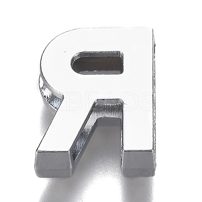 Alloy Letter Slide Charms RB-F034-01R-P-RS-1