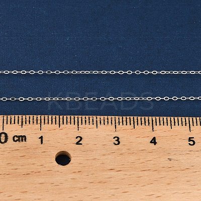 925 Sterling Silver Cable Chain Adjustable Slider Necklaces for Women NJEW-U030-01S-01-1