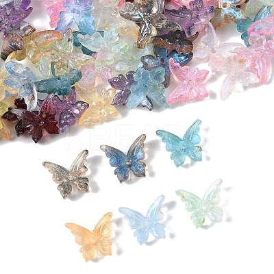 120Pcs 10 Colors Baking Paint Glass Beads DGLA-FS0001-19-1