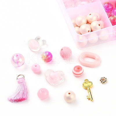 167Pcs Flower & Geometry Acrylic & Resin Beads DIY-YW0002-55-1