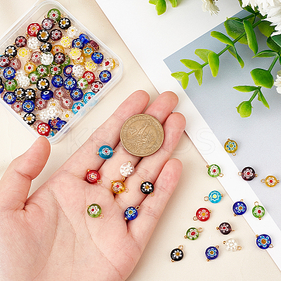 100Pcs Lampwork Pendants PALLOY-OC0003-01-1
