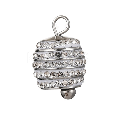304 Stainless Steel Crystal Rhinestone Pendants STAS-H235-12P-1