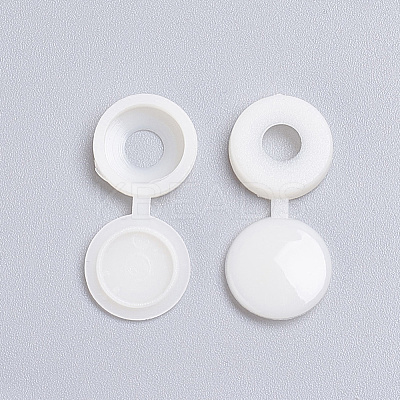 Plastic Hinged Screw Covers LS-DIY-WH0164-65B-1