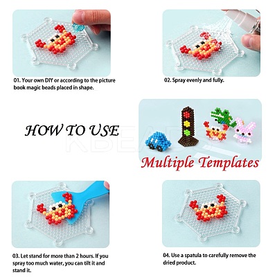 DIY 36 Colors 14000Pcs 4mm PVA Round Water Fuse Beads Kits for Kids DIY-Z007-53-1