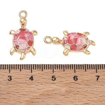 Brass with Enamel Pendants KK-CBA61F8-04G-02-1