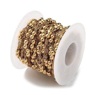 304 Stainless Steel Chains with Beads CHS-F020-09G-1