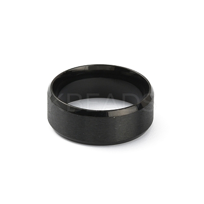 201 Stainless Steel Plain Band Ring for Men Women RJEW-WH0010-06D-MB-1