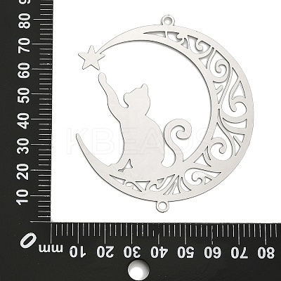 201 Stainless Steel Laser Cut Connector Charms STAS-Z116-06P-1
