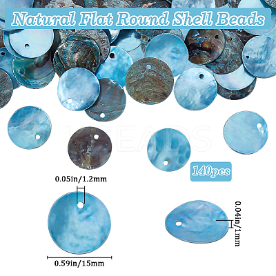 140Pcs Dyed Natural Akoya Shell Pendants BSHE-BBC0001-07D-1