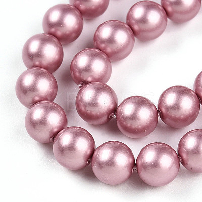 Baking Paint Pearlized Glass Pearl Bead Strands HY-N002-6mm-C01-1