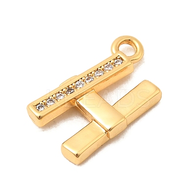 26Pcs Brass Micro Pave Clear Cubic Zirconia Charms KK-C117-12G-1