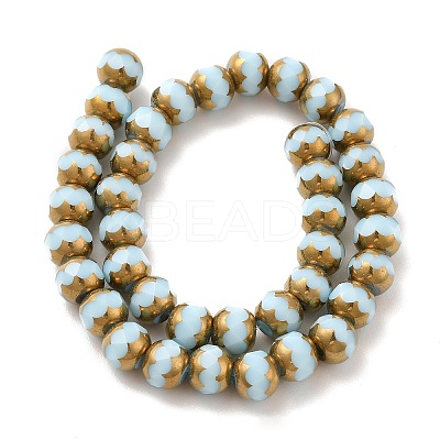 Opaque Solid Color Glass Beads Strands GLAA-G098-02B-1