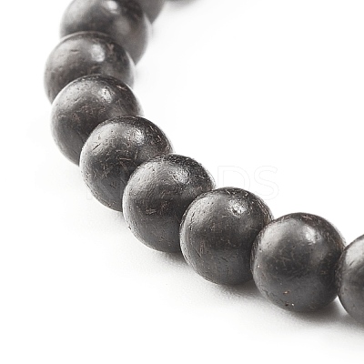 Wooden Beads Stretch Bracelets Set BJEW-JB07019-1