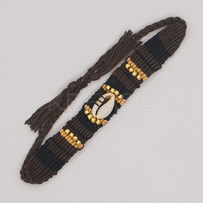 Unique Hand-Woven Cowrie Shell Adjustable Cord Bracelets for Women AO5455-3-1