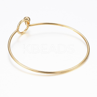 304 Stainless Steel Bangle BJEW-H530-01G-1