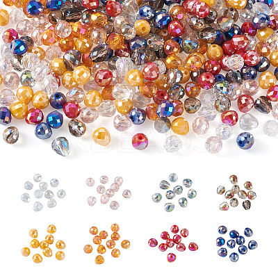 400Pcs 8 Style Electroplate Glass Beads Strands EGLA-BY0001-02-1
