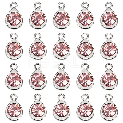 20Pcs Faceted Glass Charms RGLA-TADJ0001-01G-1