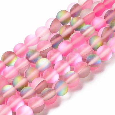 Synthetic Moonstone Beads Strands G-E573-01B-11-1